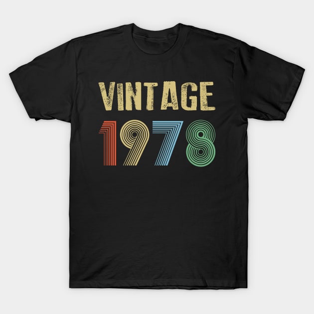 Vintage 1978 Birthday T-Shirt by Dirty Custard Designs 